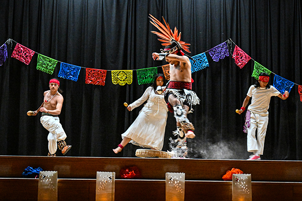 Students perform a traditional dance 
