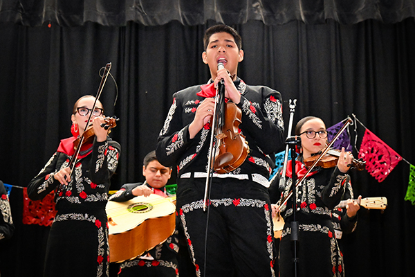 Students perform in a mariachi group