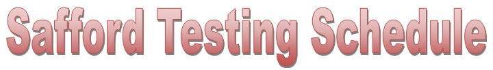 Safford Testing Schedule Logo