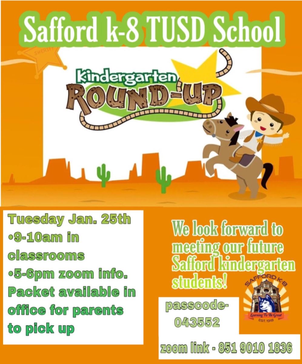 Safford Kindergarten Round Up January 25