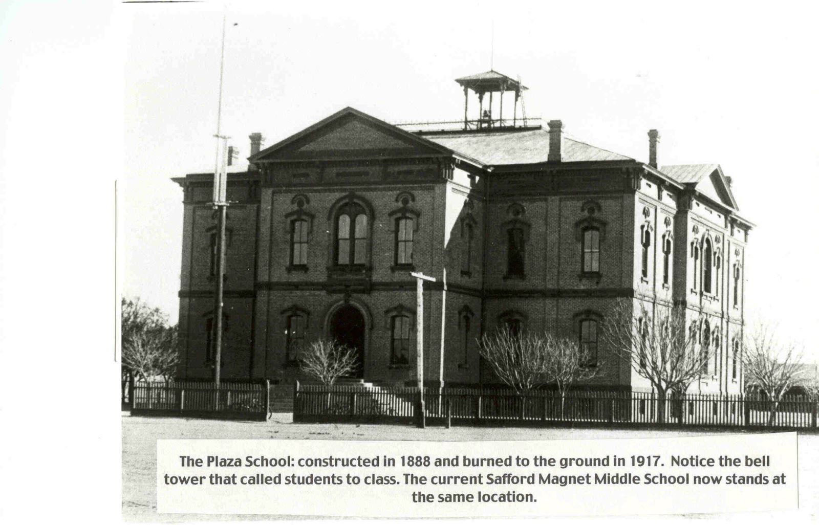 Plaza School photo from 1888