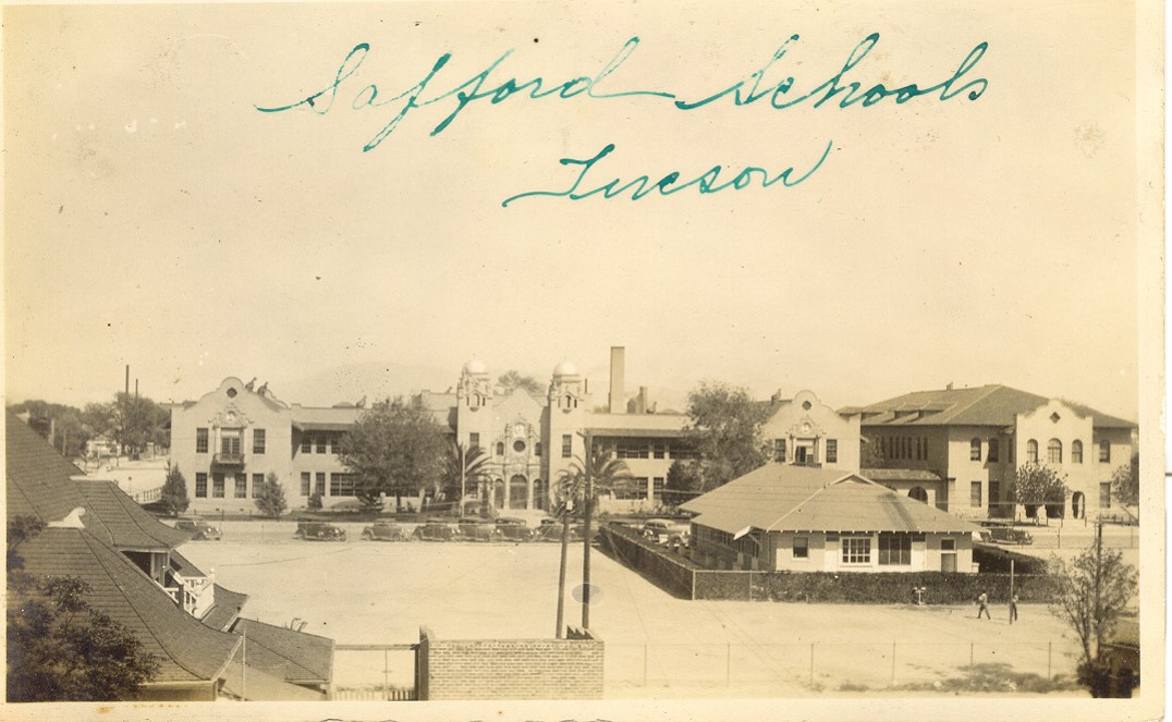 postcard photo of Safford in 1936