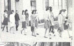 photo of students in knee high skirts